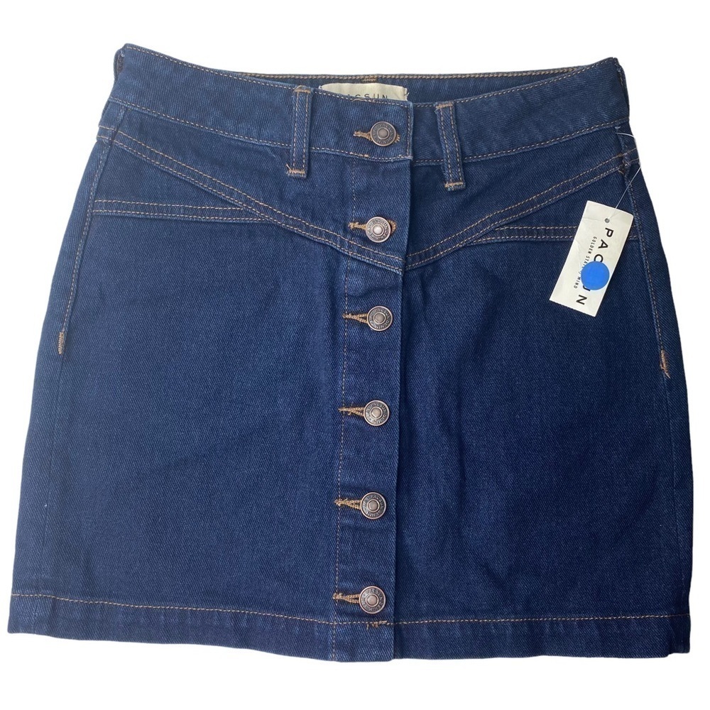 NWT PacSun Button Up Jean Skirt. Size 24